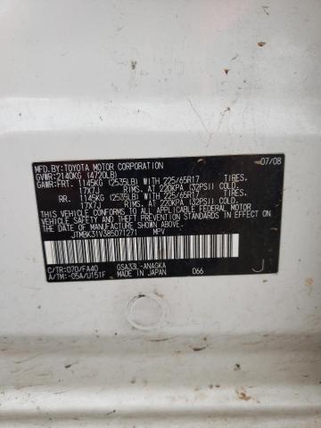 Photo 10 from auction – 2008 TOYOTA RAV4 LIMIT with VIN JTMBK31V385071271