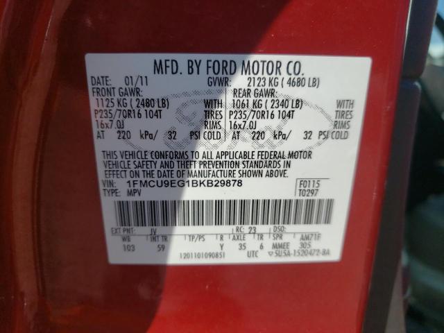 Photo 10 from auction – 2011 FORD ESCAPE LIM with VIN 1FMCU9EG1BKB29878