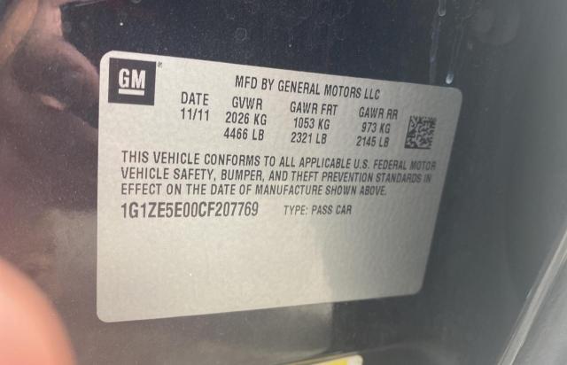 Photo 10 from auction – 2012 CHEVROLET MALIBU LTZ with VIN 1G1ZE5E00CF207769