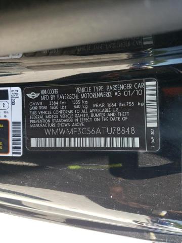 Photo 10 from auction – 2010 MINI COOPER with VIN WMWMF3C56ATU78848