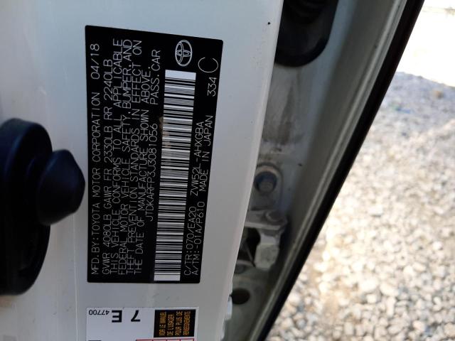 Photo 10 from auction – 2018 TOYOTA PRIUS PRIM with VIN JTDKARFP3J3081056