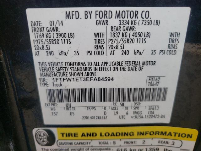 Photo 10 from auction – 2014 FORD F150 SUPER with VIN 1FTFW1ET3EFA84594