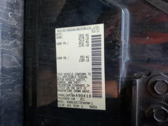 Photo 10 from auction – 2011 NISSAN ALTIMA BAS with VIN 1N4AL2AP7BN490418