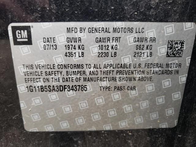Photo 10 from auction – 2013 CHEVROLET MALIBU LS with VIN 1G11B5SA3DF343785