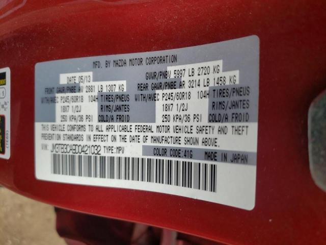 Photo 10 from auction – 2013 MAZDA CX-9 TOURI with VIN JM3TB3CA9D0421032