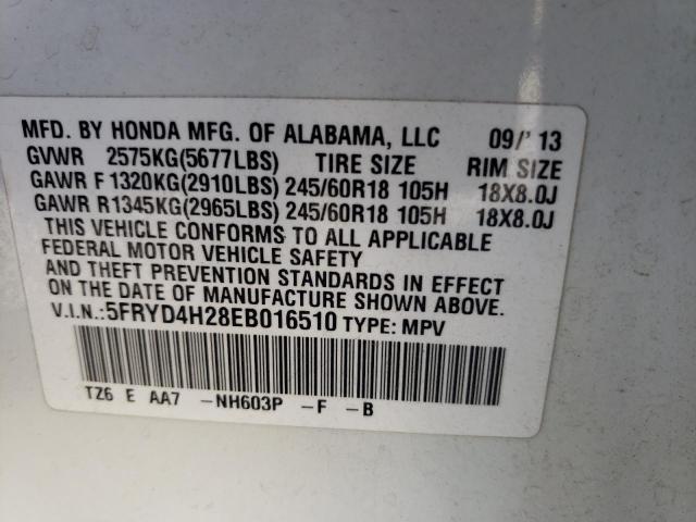 Photo 10 from auction – 2014 ACURA MDX with VIN 5FRYD4H28EB016510