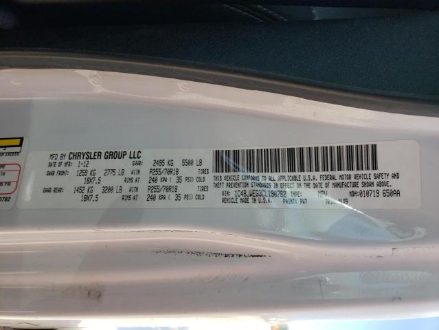 Photo 10 from auction – 2012 JEEP WRANGLER U with VIN 1C4BJWEG3CL190782