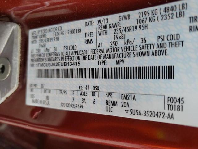 Photo 10 from auction – 2014 FORD ESCAPE TIT with VIN 1FMCU9J92EUB13415
