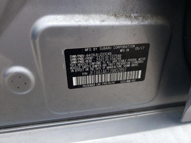 Photo 10 from auction – 2018 SUBARU WRX with VIN JF1VA1A67J9802897