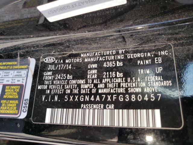 Photo 10 from auction – 2015 KIA OPTIMA EX with VIN 5XXGN4A7XFG380457