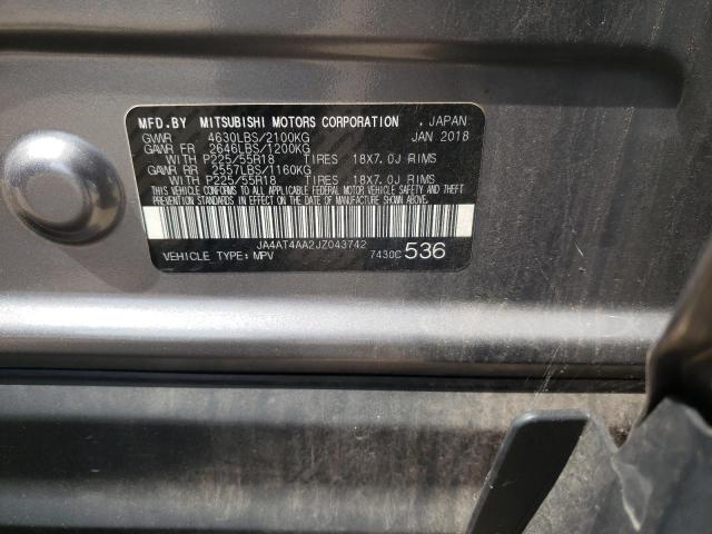Photo 10 from auction – 2018 MITSUBISHI ECLIPSE CR with VIN JA4AT4AA2JZ043742