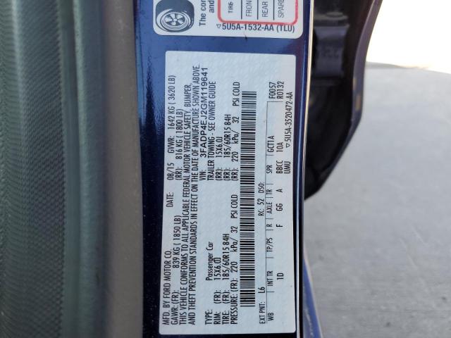 Photo 10 from auction – 2016 FORD FIESTA SE with VIN 3FADP4EJ2GM119641