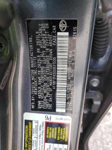 Zdjęcie 10 z aukcji – 2012 TOYOTA CAMRY BASE z VIN 4T1BF1FK5CU631535