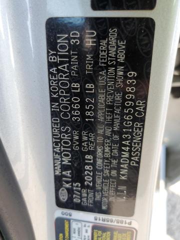 Photo 10 from auction – 2016 KIA RIO LX with VIN KNADM4A31G6599839