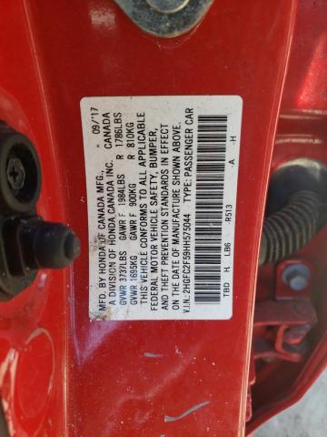 Photo 10 from auction – 2017 HONDA CIVIC LX with VIN 2HGFC2F59HH575044