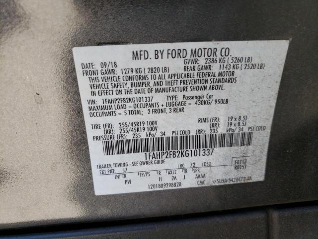 Photo 10 from auction – 2019 FORD TAURUS LIM with VIN 1FAHP2F82KG101337