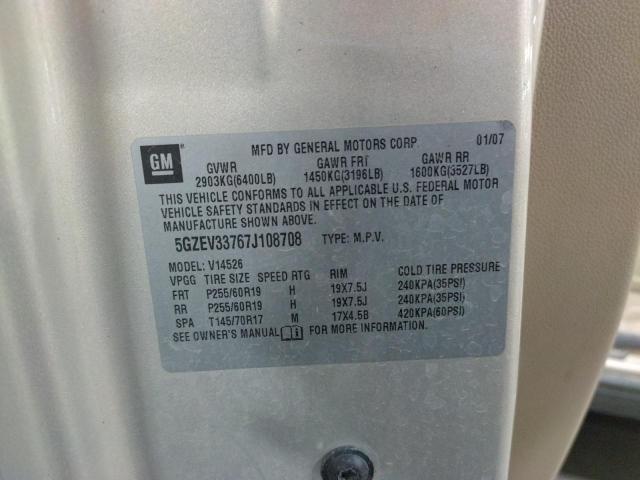 Photo 10 from auction – 2007 SATURN OUTLOOK SP with VIN 5GZEV33767J108708