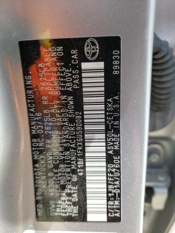 Photo 10 from auction – 2016 TOYOTA CAMRY LE with VIN 4T1BF1FKXGU590082