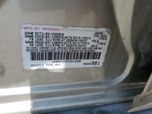 Photo 10 from auction – 2007 MITSUBISHI OUTLANDER with VIN JA4MS31X57Z012346