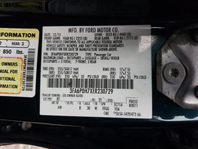 Photo 10 from auction – 2014 FORD FUSION SE with VIN 3FA6P0H7XER230729