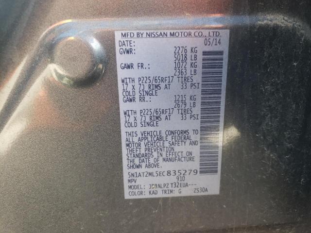 Photo 10 from auction – 2014 NISSAN ROGUE S with VIN 5N1AT2ML5EC835279