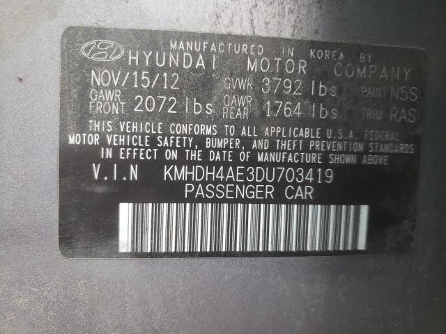 Photo 10 from auction – 2012 HYUNDAI SONATA SE with VIN 5NPEC4AC4CH449752