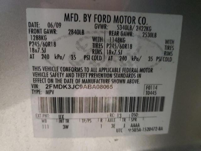 Photo 10 from auction – 2010 FORD EDGE SEL with VIN 2FMDK3JC9ABA08065