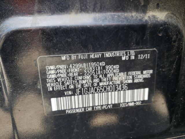 Photo 10 from auction – 2012 SUBARU IMPREZA PR with VIN JF1GJAC65CH013436