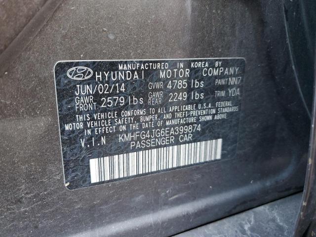 Photo 10 from auction – 2014 HYUNDAI AZERA with VIN KMHFG4JG6EA399874
