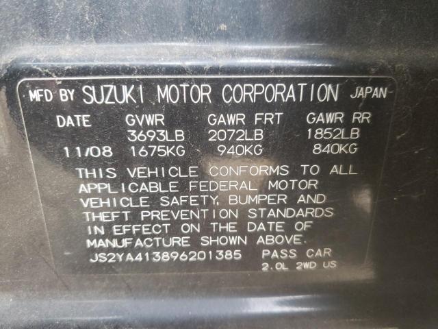 Photo 10 from auction – 2009 SUZUKI SX4 TECHNO with VIN JS2YA413896201385