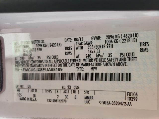 Photo 10 from auction – 2014 FORD ESCAPE TIT with VIN 1FMCU0JX8EUA58169