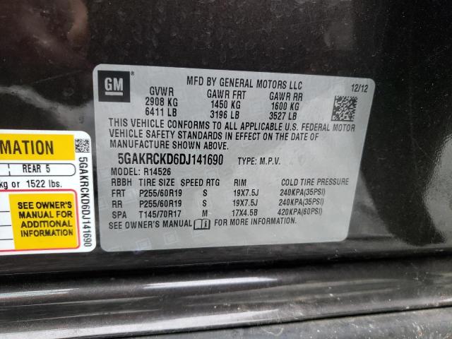 Photo 10 from auction – 2013 BUICK ENCLAVE with VIN 5GAKRCKD6DJ141690