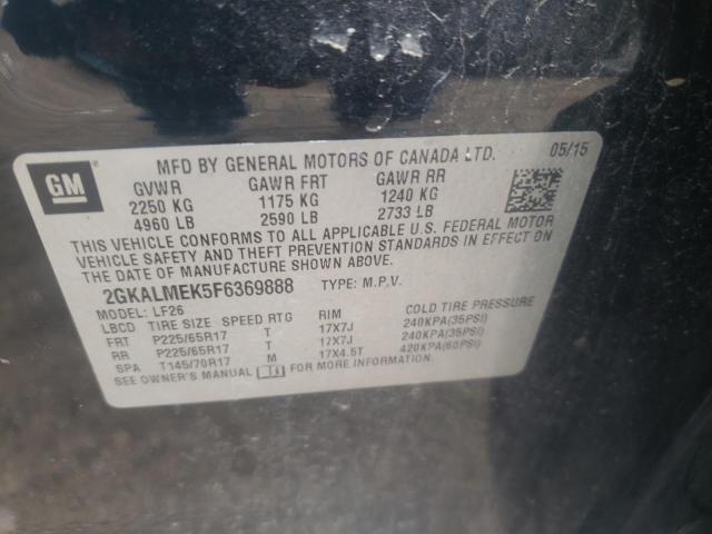 Photo 10 from auction – 2015 GMC TERRAIN SL with VIN 2GKALMEK5F6369888
