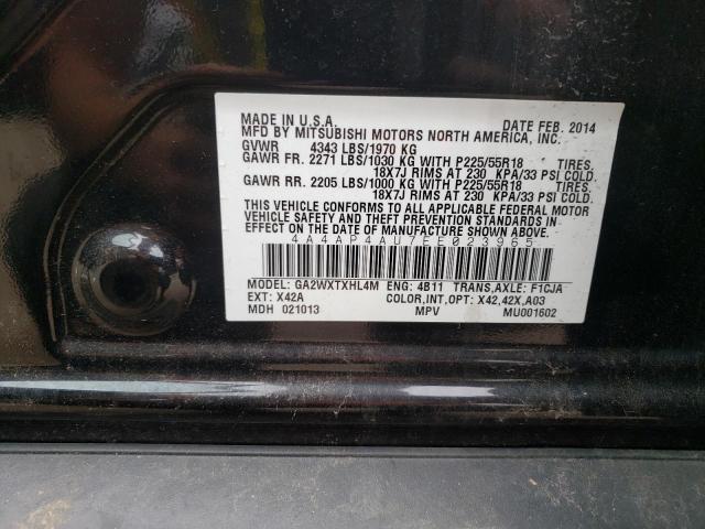 Photo 10 from auction – 2014 MITSUBISHI OUTLANDER with VIN 4A4AP4AU7EE023965