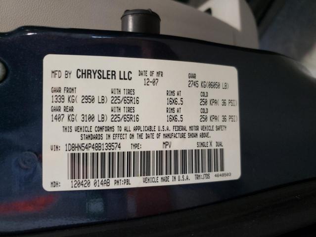Photo 10 from auction – 2008 DODGE GRAND CARA with VIN 1D8HN54P48B139574