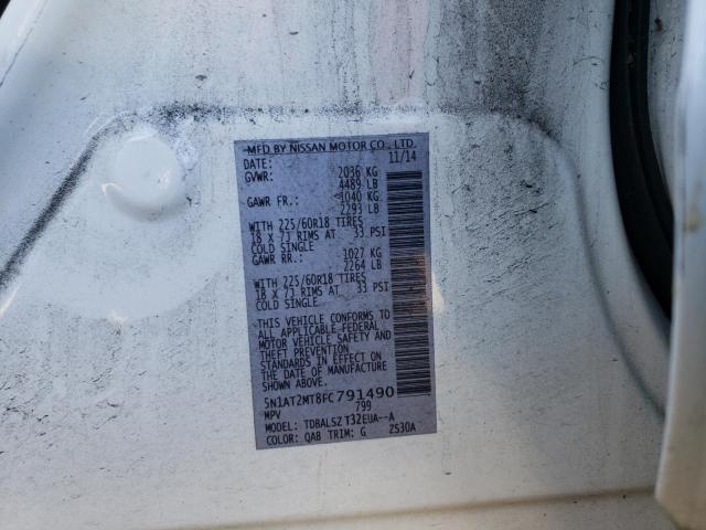Photo 10 from auction – 2015 NISSAN ROGUE S with VIN 5N1AT2MT8FC791490