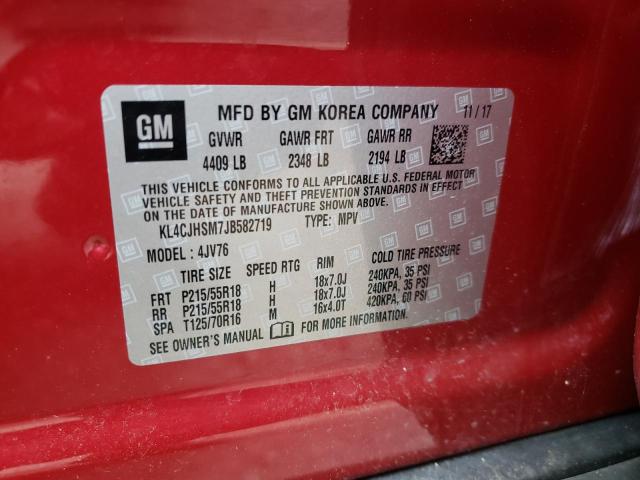 Photo 10 from auction – 2018 BUICK ENCORE PRE with VIN KL4CJHSM7JB582719