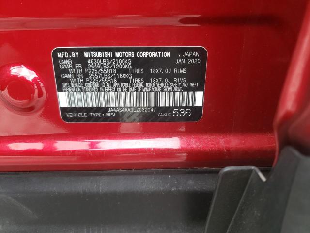 Photo 10 from auction – 2020 MITSUBISHI ECLIPSE CR with VIN JA4AS4AA9LZ032047