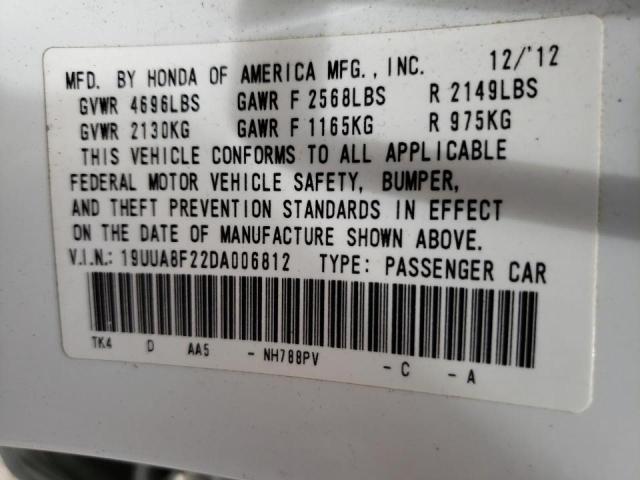 Photo 10 from auction – 2013 ACURA TL with VIN 19UUA8F22DA006812