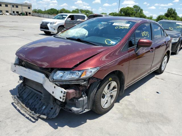 Photo 2 from auction – 2014 HONDA CIVIC LX with VIN 19XFB2F51EE031050