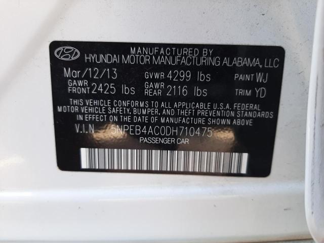 Photo 10 from auction – 2013 HYUNDAI SONATA GLS with VIN 5NPEB4AC0DH710475
