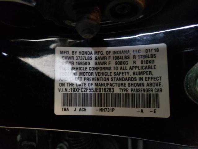 Photo 10 from auction – 2018 HONDA CIVIC LX with VIN 19XFC2F55JE016283