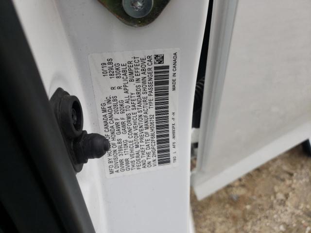 Photo 10 from auction – 2020 HONDA CIVIC LX with VIN 2HGFC2F68LH506752