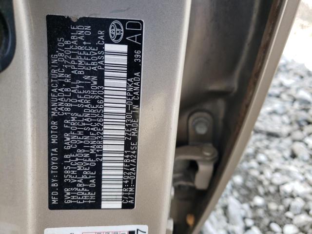 Photo 10 from auction – 2006 TOYOTA COROLLA CE with VIN 2T1BR32E26C566703