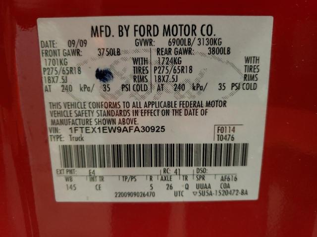 Photo 10 from auction – 2010 FORD F150 SUPER with VIN 1FTEX1EW9AFA30925