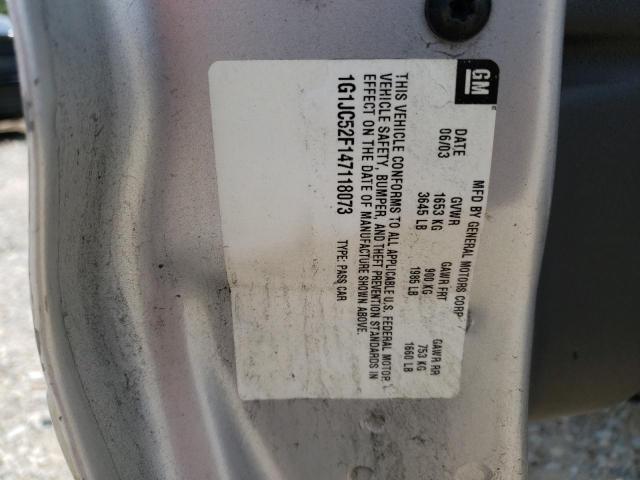 Photo 10 from auction – 2004 CHEVROLET CAVALIER with VIN 1G1JC52F147118073