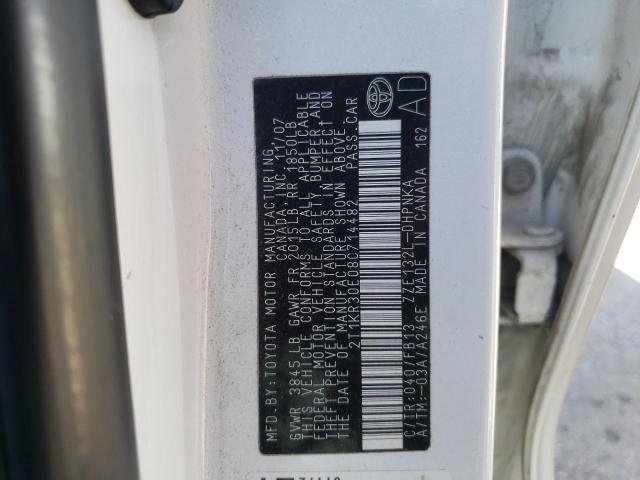 Photo 10 from auction – 2008 TOYOTA COROLLA MA with VIN 2T1KR30E08C714482