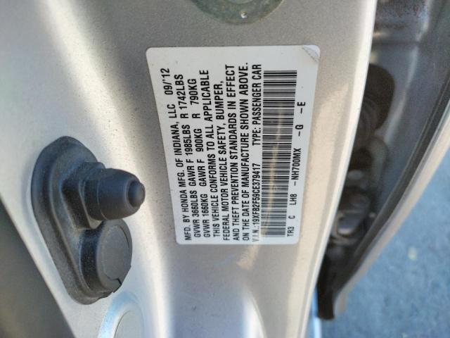 Photo 10 from auction – 2012 HONDA CIVIC LX with VIN 19XFB2F59CE379417