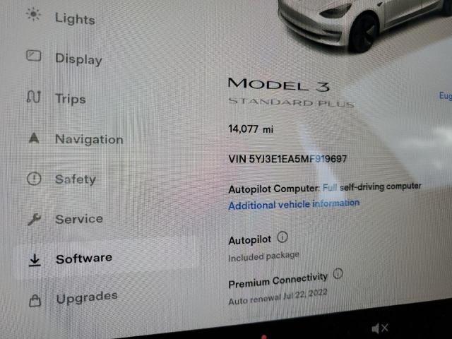 Photo 8 from auction – 2021 TESLA MODEL 3 with VIN 5YJ3E1EA5MF919697