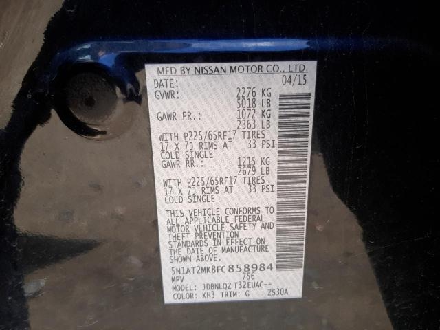 Photo 10 from auction – 2015 NISSAN ROGUE S with VIN 5N1AT2MK8FC858984